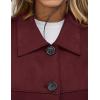 imagePRETTYGARDEN Womens Faux Suede Cropped Jacket Casual Lightweight Fall Fashion 2025 Winter Coats Outerwear Trendy ClothesBurgundy