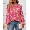 imagePRETTYGARDEN Womens Floral Button Down Blouse 2025 Fall Fashion Dressy Casual Long Sleeve Oversized Shirts Top Boho ClothesPink