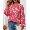 imagePRETTYGARDEN Womens Floral Button Down Blouse 2025 Fall Fashion Dressy Casual Long Sleeve Oversized Shirts Top Boho ClothesPink