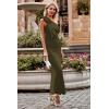 imagePRETTYGARDEN Womens Summer One Shoulder Long Formal Dresses Sleeveless Ruched Bodycon Wedding Guest Slit Maxi DressArmy Green