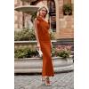 imagePRETTYGARDEN Womens Summer One Shoulder Long Formal Dresses Sleeveless Ruched Bodycon Wedding Guest Slit Maxi DressBrown