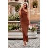 imagePRETTYGARDEN Womens Summer One Shoulder Long Formal Dresses Sleeveless Ruched Bodycon Wedding Guest Slit Maxi DressCoffee