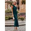 imagePRETTYGARDEN Womens Summer One Shoulder Long Formal Dresses Sleeveless Ruched Bodycon Wedding Guest Slit Maxi DressCyan