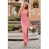imagePRETTYGARDEN Womens Summer One Shoulder Long Formal Dresses Sleeveless Ruched Bodycon Wedding Guest Slit Maxi DressNude Pink