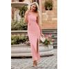 imagePRETTYGARDEN Womens Summer One Shoulder Long Formal Dresses Sleeveless Ruched Bodycon Wedding Guest Slit Maxi DressPink