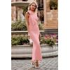 imagePRETTYGARDEN Womens Summer One Shoulder Long Formal Dresses Sleeveless Ruched Bodycon Wedding Guest Slit Maxi DressPink