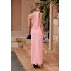 imagePRETTYGARDEN Womens Summer One Shoulder Long Formal Dresses Sleeveless Ruched Bodycon Wedding Guest Slit Maxi DressPink