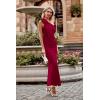 imagePRETTYGARDEN Womens Summer One Shoulder Long Formal Dresses Sleeveless Ruched Bodycon Wedding Guest Slit Maxi DressWine Red