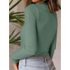 imagePRETTYGARDEN Womens Turtleneck Long Sleeve Shirts 2025 Fall Basic Tees Ribbed Fitted Tops Thermal Layering Knit Top ClothesGrey Green