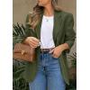 imagePRETTYGARDEN 2025 Blazers for Women Business Casual Long Sleeve Lapel Open Front Suit Jacket Work Blazer with PocketsArmy Green