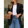 imagePRETTYGARDEN 2025 Blazers for Women Business Casual Long Sleeve Lapel Open Front Suit Jacket Work Blazer with PocketsBlack