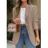 imagePRETTYGARDEN 2025 Blazers for Women Business Casual Long Sleeve Lapel Open Front Suit Jacket Work Blazer with PocketsCamel