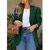 imagePRETTYGARDEN 2025 Blazers for Women Business Casual Long Sleeve Lapel Open Front Suit Jacket Work Blazer with PocketsDark Green