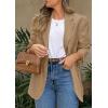 imagePRETTYGARDEN 2025 Blazers for Women Business Casual Long Sleeve Lapel Open Front Suit Jacket Work Blazer with PocketsDark Khaki