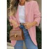 imagePRETTYGARDEN 2025 Blazers for Women Business Casual Long Sleeve Lapel Open Front Suit Jacket Work Blazer with PocketsGrey Pink