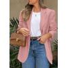 imagePRETTYGARDEN 2025 Blazers for Women Business Casual Long Sleeve Lapel Open Front Suit Jacket Work Blazer with PocketsGrey Pink