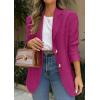 imagePRETTYGARDEN 2025 Blazers for Women Business Casual Long Sleeve Lapel Open Front Suit Jacket Work Blazer with PocketsRose Pink