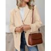 imagePRETTYGARDEN Blazers for Women Business Casual 2025 Fall Fashion Dressy Oversized Faux Suede Suit Jackets Work Office ClothesBeige