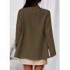 imagePRETTYGARDEN Fall 2025 Blazers for Women Business Casual Long Sleeve Lapel Pockets Dressy Suit Jackets Work Office ClothesArmy Green