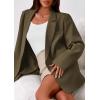 imagePRETTYGARDEN Fall 2025 Blazers for Women Business Casual Long Sleeve Lapel Pockets Dressy Suit Jackets Work Office ClothesArmy Green
