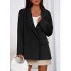 imagePRETTYGARDEN Fall 2025 Blazers for Women Business Casual Long Sleeve Lapel Pockets Dressy Suit Jackets Work Office ClothesBlack