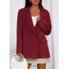 imagePRETTYGARDEN Fall 2025 Blazers for Women Business Casual Long Sleeve Lapel Pockets Dressy Suit Jackets Work Office ClothesBurgundy