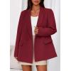 imagePRETTYGARDEN Fall 2025 Blazers for Women Business Casual Long Sleeve Lapel Pockets Dressy Suit Jackets Work Office ClothesBurgundy