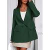 imagePRETTYGARDEN Fall 2025 Blazers for Women Business Casual Long Sleeve Lapel Pockets Dressy Suit Jackets Work Office ClothesDark Green