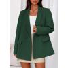 imagePRETTYGARDEN Fall 2025 Blazers for Women Business Casual Long Sleeve Lapel Pockets Dressy Suit Jackets Work Office ClothesDark Green