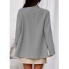 imagePRETTYGARDEN Fall 2025 Blazers for Women Business Casual Long Sleeve Lapel Pockets Dressy Suit Jackets Work Office ClothesGrey
