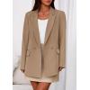 imagePRETTYGARDEN Fall 2025 Blazers for Women Business Casual Long Sleeve Lapel Pockets Dressy Suit Jackets Work Office ClothesKhaki