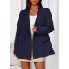 imagePRETTYGARDEN Fall 2025 Blazers for Women Business Casual Long Sleeve Lapel Pockets Dressy Suit Jackets Work Office ClothesNavy Blue