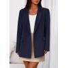imagePRETTYGARDEN Fall 2025 Blazers for Women Business Casual Long Sleeve Lapel Pockets Dressy Suit Jackets Work Office ClothesNavy Blue