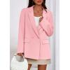 imagePRETTYGARDEN Fall 2025 Blazers for Women Business Casual Long Sleeve Lapel Pockets Dressy Suit Jackets Work Office ClothesPink