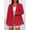 imagePRETTYGARDEN Fall 2025 Blazers for Women Business Casual Long Sleeve Lapel Pockets Dressy Suit Jackets Work Office ClothesRed