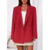 imagePRETTYGARDEN Fall 2025 Blazers for Women Business Casual Long Sleeve Lapel Pockets Dressy Suit Jackets Work Office ClothesRed