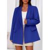 imagePRETTYGARDEN Fall 2025 Blazers for Women Business Casual Long Sleeve Lapel Pockets Dressy Suit Jackets Work Office ClothesRoyal Blue