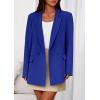 imagePRETTYGARDEN Fall 2025 Blazers for Women Business Casual Long Sleeve Lapel Pockets Dressy Suit Jackets Work Office ClothesRoyal Blue