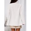 imagePRETTYGARDEN Fall 2025 Blazers for Women Business Casual Long Sleeve Lapel Pockets Dressy Suit Jackets Work Office ClothesWhite