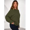 imagePRETTYGARDEN Hoodies for Women Oversized Pullover Sweatshirts 2025 Ruched Long Sleeve Casual Tops Fall Fashion Y2K ClothesArmy Green