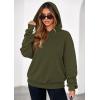 imagePRETTYGARDEN Hoodies for Women Oversized Pullover Sweatshirts 2025 Ruched Long Sleeve Casual Tops Fall Fashion Y2K ClothesArmy Green