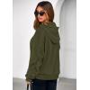imagePRETTYGARDEN Hoodies for Women Oversized Pullover Sweatshirts 2025 Ruched Long Sleeve Casual Tops Fall Fashion Y2K ClothesArmy Green