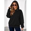 imagePRETTYGARDEN Hoodies for Women Oversized Pullover Sweatshirts 2025 Ruched Long Sleeve Casual Tops Fall Fashion Y2K ClothesBlack