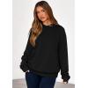 imagePRETTYGARDEN Hoodies for Women Oversized Pullover Sweatshirts 2025 Ruched Long Sleeve Casual Tops Fall Fashion Y2K ClothesBlack