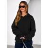 imagePRETTYGARDEN Hoodies for Women Oversized Pullover Sweatshirts 2025 Ruched Long Sleeve Casual Tops Fall Fashion Y2K ClothesBlack