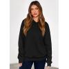 imagePRETTYGARDEN Hoodies for Women Oversized Pullover Sweatshirts 2025 Ruched Long Sleeve Casual Tops Fall Fashion Y2K ClothesBlack