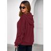 imagePRETTYGARDEN Hoodies for Women Oversized Pullover Sweatshirts 2025 Ruched Long Sleeve Casual Tops Fall Fashion Y2K ClothesBurgundy