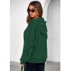 imagePRETTYGARDEN Hoodies for Women Oversized Pullover Sweatshirts 2025 Ruched Long Sleeve Casual Tops Fall Fashion Y2K ClothesDark Green