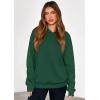 imagePRETTYGARDEN Hoodies for Women Oversized Pullover Sweatshirts 2025 Ruched Long Sleeve Casual Tops Fall Fashion Y2K ClothesDark Green