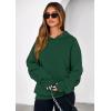 imagePRETTYGARDEN Hoodies for Women Oversized Pullover Sweatshirts 2025 Ruched Long Sleeve Casual Tops Fall Fashion Y2K ClothesDark Green